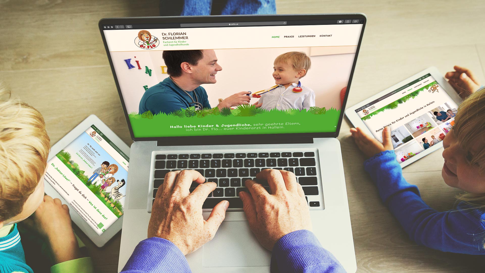 Dr. Flo Kinderarzt Hallein - Webdesign by TM BRANDING in Südtirol