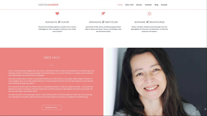 Autorin Kirsten Harder Webdesign