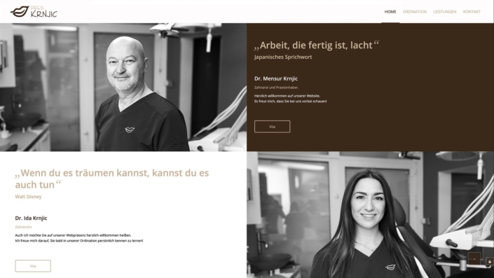Dres. Krnjic Zahnarzt Webdesign