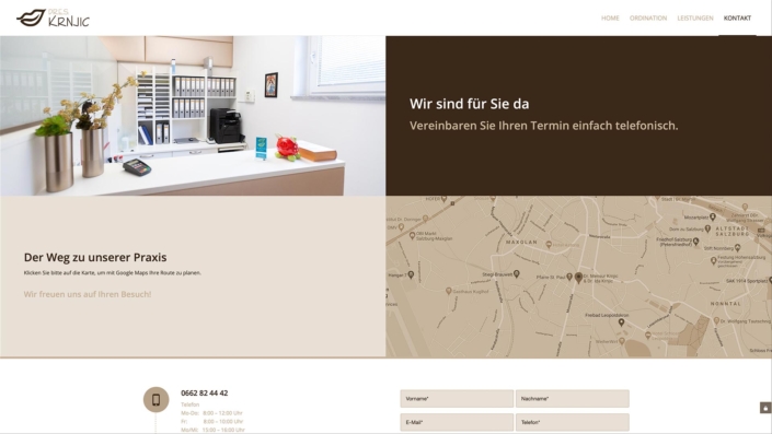 Dres. Krnjic Zahnarzt Webdesign