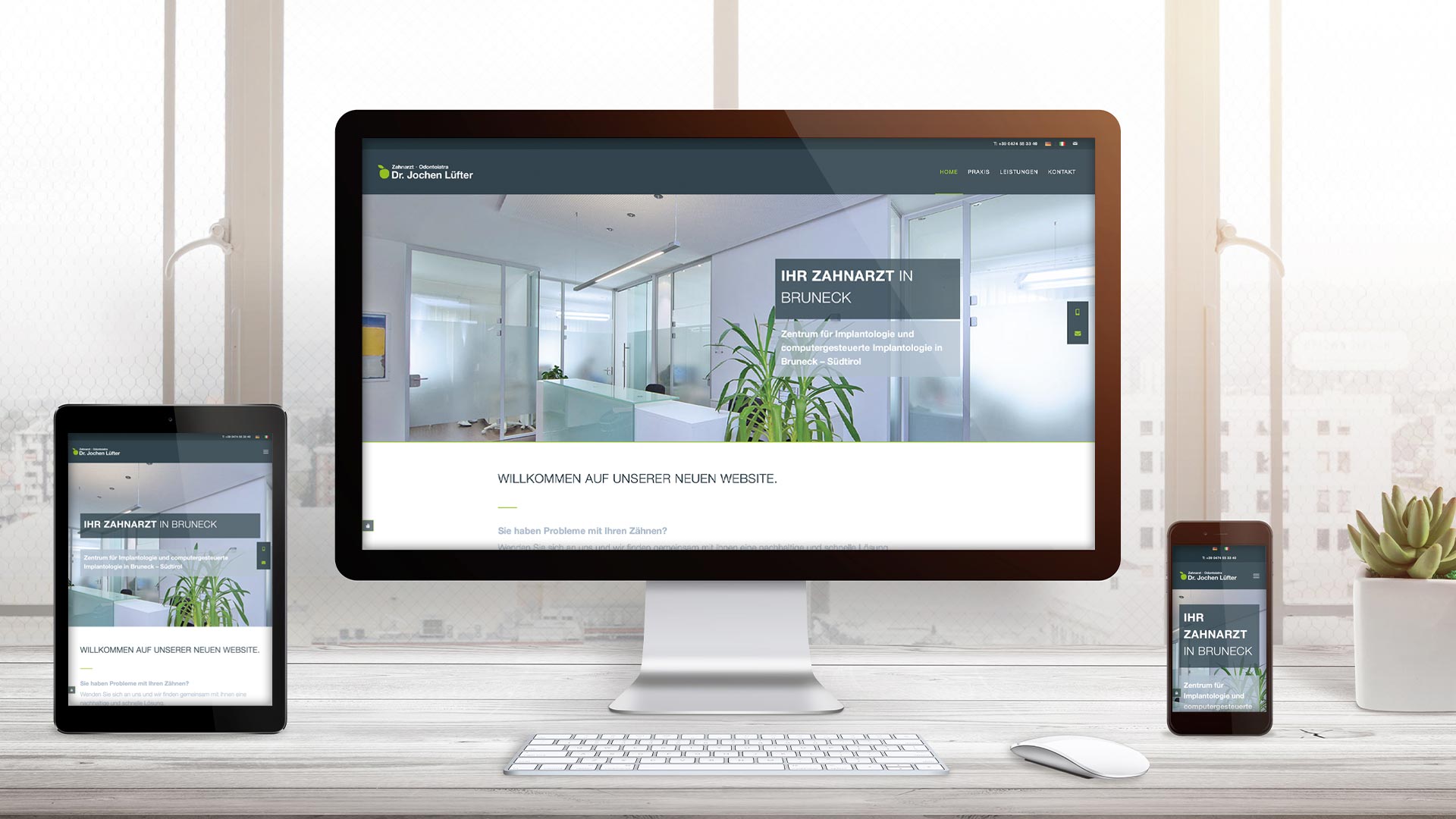Webdesign für Dr. Lüfter - Südtirol